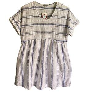 White Birch Weekend at the Lake Cotton Short Sleeve Dress with Pockets NEW NWT